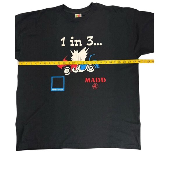 VTG MADD T-Shirt Mothers Against Drunk Driving Y2K Nationwide Insurance Size XXL - Picture 6 of 7